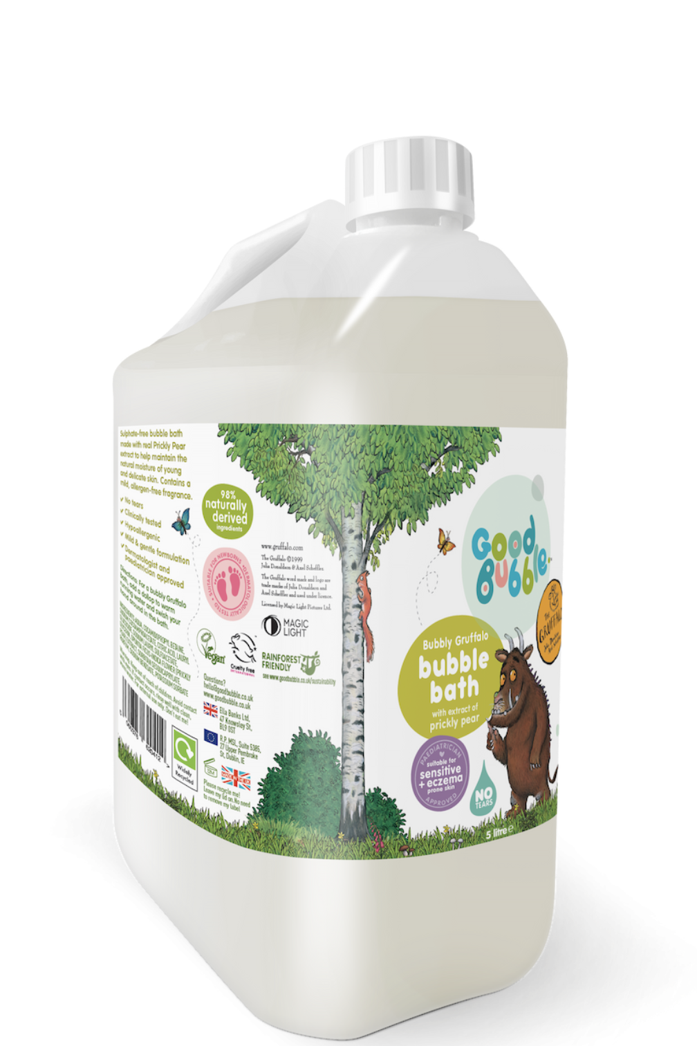 Gruffalo Bubble Bath with Prickly Pear Extract 5 Litre Refill