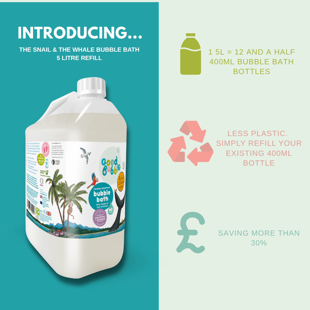 The Snail & The Whale Bubble Bath 400ml & 5L Eco Refill Bundle