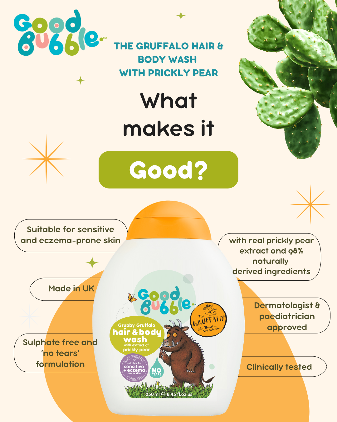 The Gruffalo Hair & Body Wash 250ml & 5L Eco Refill Bundle