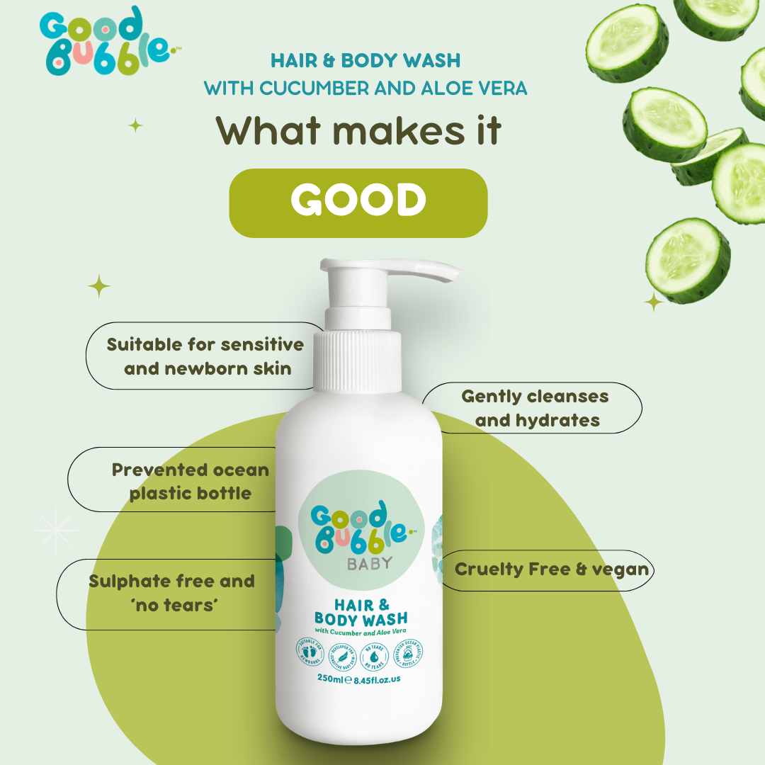 Baby Hair & Body Wash with Cucumber & Aloe Vera 250ml