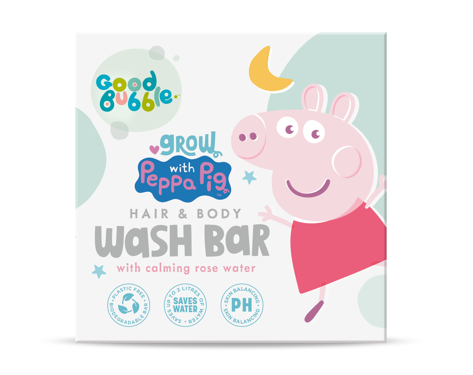 Peppa Pig Hair & Body Wash Bar with Rose Water 80g